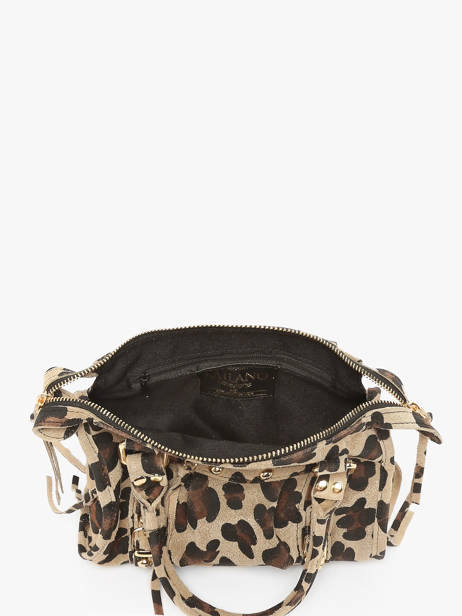 Cross Body Tas Velvet Leopardo Leder Milano Beige velvet leopardo VL24093 ander zicht 2